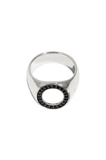 Tom Wood OPEN OVAL RING BLACK SPINEL SILVER